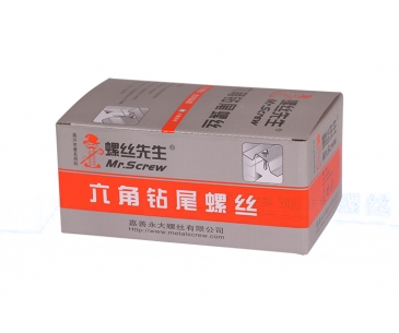 六角法兰钻尾螺丝先生（银灰红款）